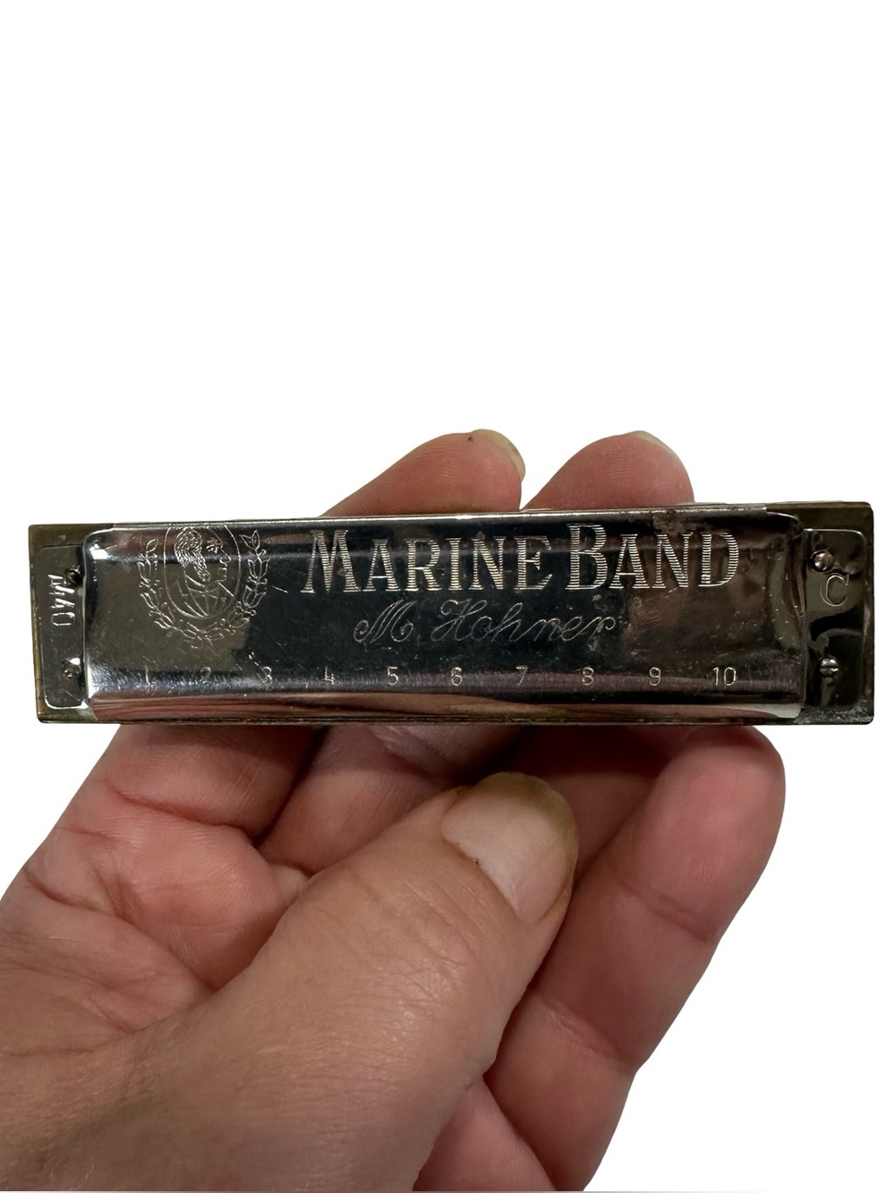 Vtg M Hohner Marine Band 1896 Harmonica Made In Germany Diatonic Blues Harp C